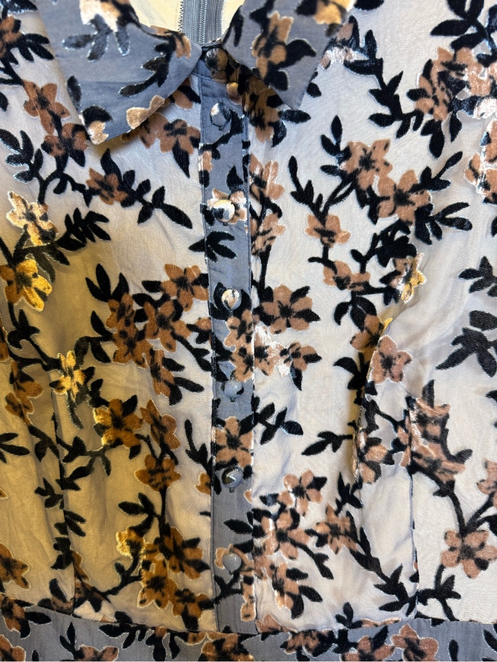 Ivy City Co Delaney Floral Velvet Dress Size Large NO TIE - Picture 5 of 10